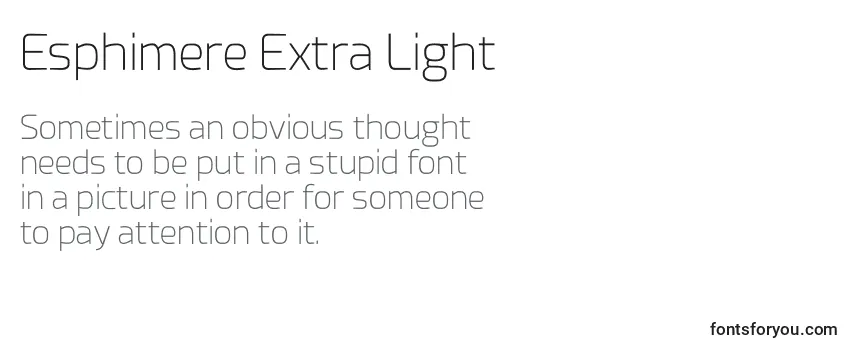 Шрифт Esphimere Extra Light