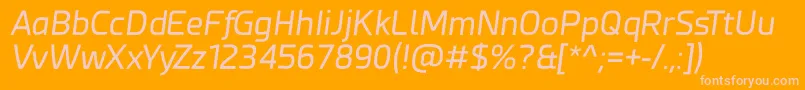 Шрифт Esphimere Italic – розовые шрифты на оранжевом фоне