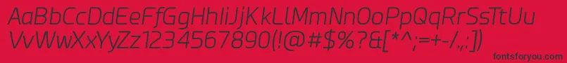 Esphimere Light Italic Font – Black Fonts on Red Background