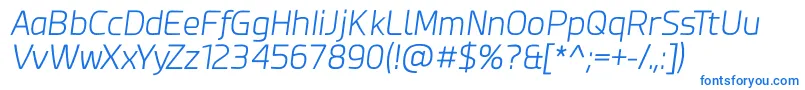 Esphimere Light Italic Font – Blue Fonts on White Background