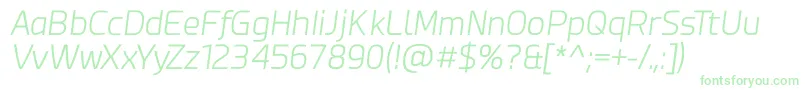 Шрифт Esphimere Light Italic – зелёные шрифты