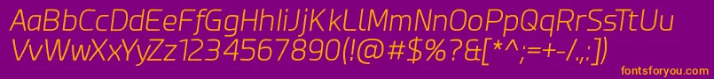 Esphimere Light Italic Font – Orange Fonts on Purple Background