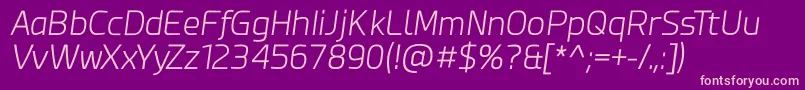 Esphimere Light Italic-Schriftart – Rosa Schriften auf violettem Hintergrund