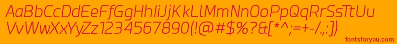 Esphimere Light Italic Font – Red Fonts on Orange Background