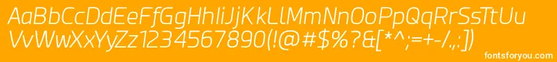 Esphimere Light Italic Font – White Fonts on Orange Background