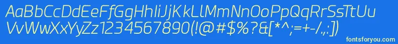 Esphimere Light Italic Font – Yellow Fonts on Blue Background