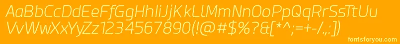 Esphimere Light Italic Font – Yellow Fonts on Orange Background