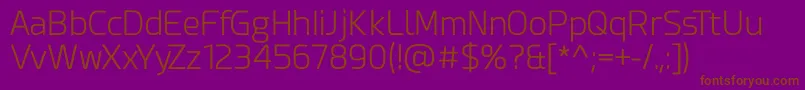 Esphimere Light Font – Brown Fonts on Purple Background