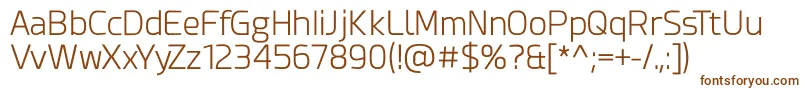 Esphimere Light-fontti – ruskeat fontit valkoisella taustalla