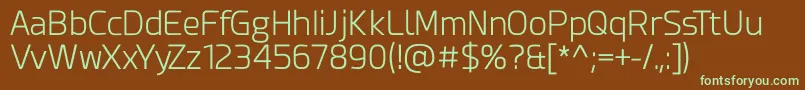 Esphimere Light-fontti – vihreät fontit ruskealla taustalla