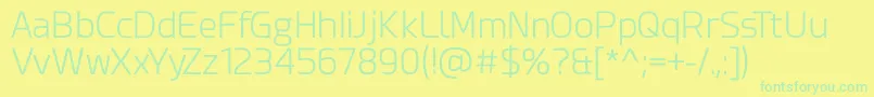 Шрифт Esphimere Light – зелёные шрифты на жёлтом фоне