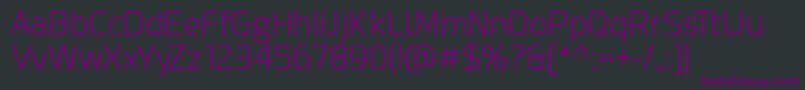 Esphimere Light Font – Purple Fonts on Black Background