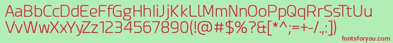 Esphimere Light Font – Red Fonts on Green Background