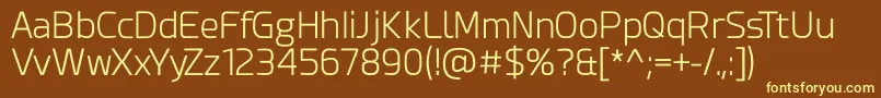 Esphimere Light-fontti – keltaiset fontit ruskealla taustalla