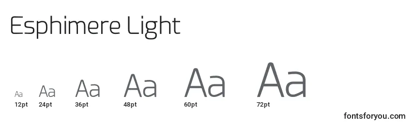 Esphimere Light Font Sizes
