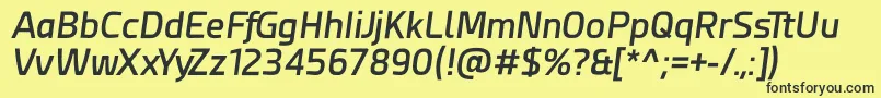 Esphimere Semi Bold Italic Font – Black Fonts on Yellow Background