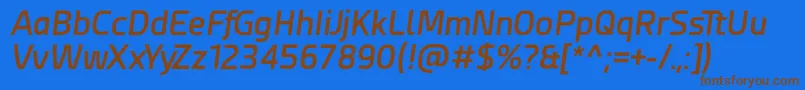 Esphimere Semi Bold Italic Font – Brown Fonts on Blue Background