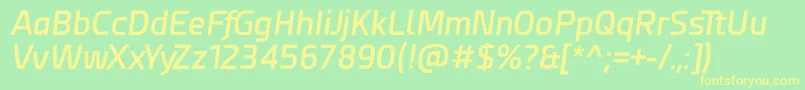 Esphimere Semi Bold Italic Font – Yellow Fonts on Green Background