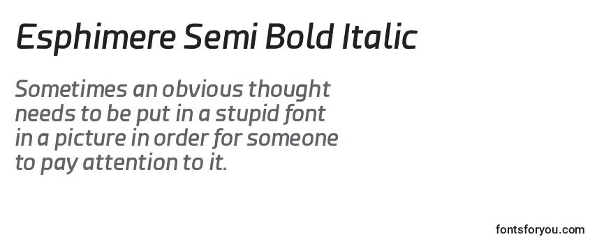 Esphimere Semi Bold Italic-fontti