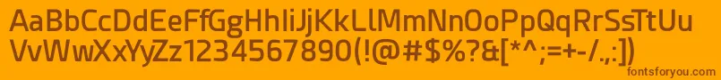 Saiba mais sobre a fonte Esphimere Semi Bold Fonte Esphimere Semi Bold – fontes marrons em um fundo laranja
