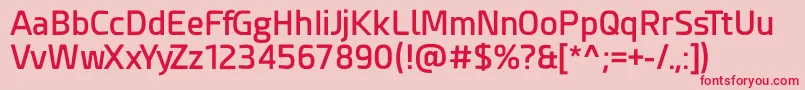 Esphimere Semi Bold Font – Red Fonts on Pink Background