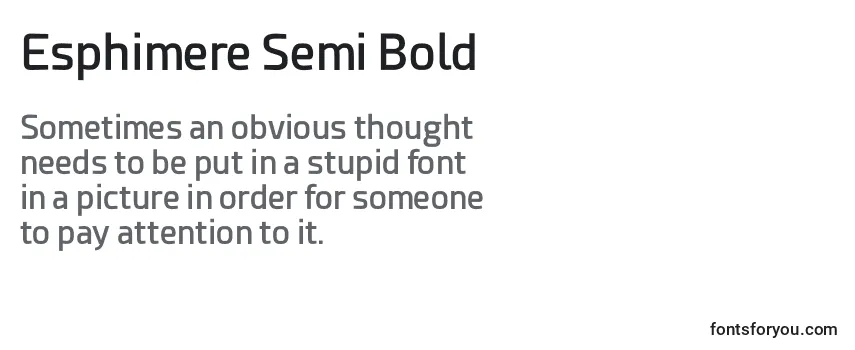 Review of the Esphimere Semi Bold Font