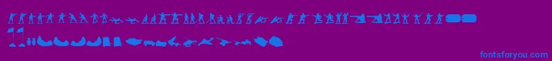 GreenArmyMen Font – Blue Fonts on Purple Background