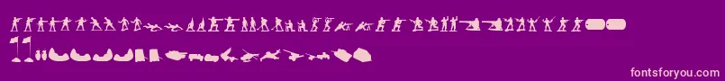 GreenArmyMen Font – Pink Fonts on Purple Background