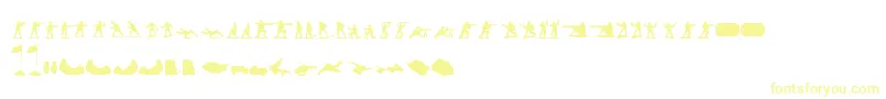 GreenArmyMen Font – Yellow Fonts on White Background