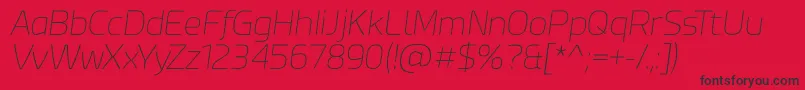 Esphimere Thin Italic Font – Black Fonts on Red Background