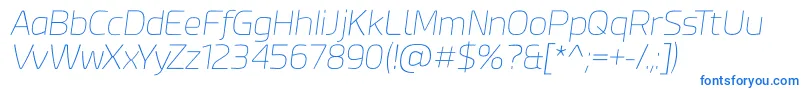 Шрифт Esphimere Thin Italic – синие шрифты