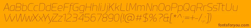 Esphimere Thin Italic Font – Brown Fonts on Orange Background
