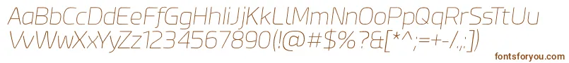Czcionka Esphimere Thin Italic – brązowe czcionki