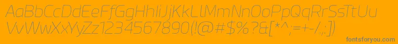 Esphimere Thin Italic Font – Gray Fonts on Orange Background