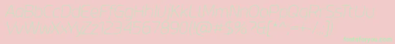 Шрифт Esphimere Thin Italic – зелёные шрифты на розовом фоне