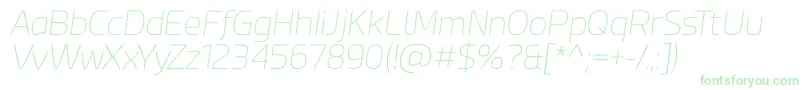 Esphimere Thin Italic Font – Green Fonts on White Background