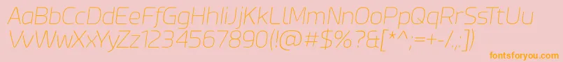 Esphimere Thin Italic Font – Orange Fonts on Pink Background