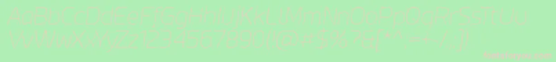 Czcionka Esphimere Thin Italic – różowe czcionki na zielonym tle