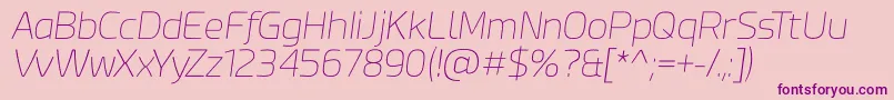 Шрифт Esphimere Thin Italic – фиолетовые шрифты на розовом фоне