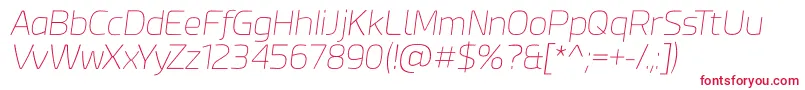 Esphimere Thin Italic-fontti – punaiset fontit valkoisella taustalla