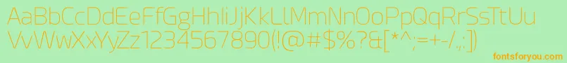 Esphimere Thin Font – Orange Fonts on Green Background