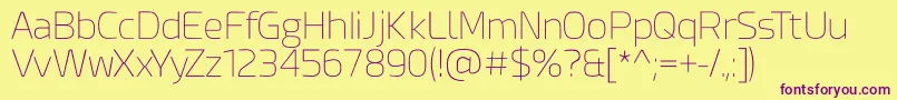 Esphimere Thin Font – Purple Fonts on Yellow Background