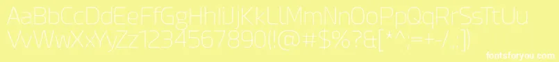 Esphimere Thin Font – White Fonts on Yellow Background