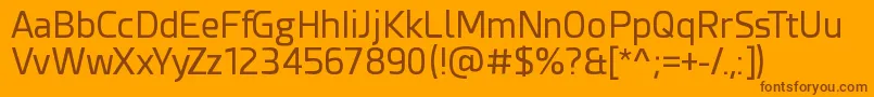 Esphimere Font – Brown Fonts on Orange Background