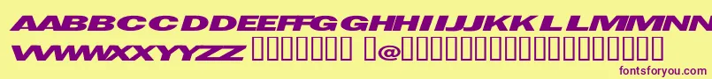 Espionage Font – Purple Fonts on Yellow Background