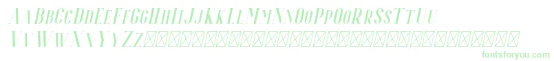 Fonte Espoir Serif Italic – fontes verdes em um fundo branco