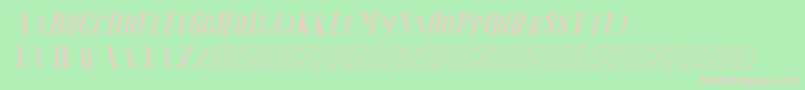 Espoir Serif Italic Font – Pink Fonts on Green Background