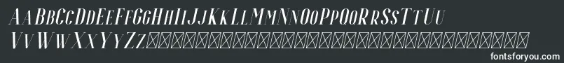 フォントEspoir Serif Italic – 白い文字