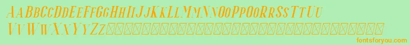 Espoir Serif Italic Font – Orange Fonts on Green Background