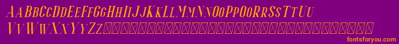 Espoir Serif Italic Font – Orange Fonts on Purple Background